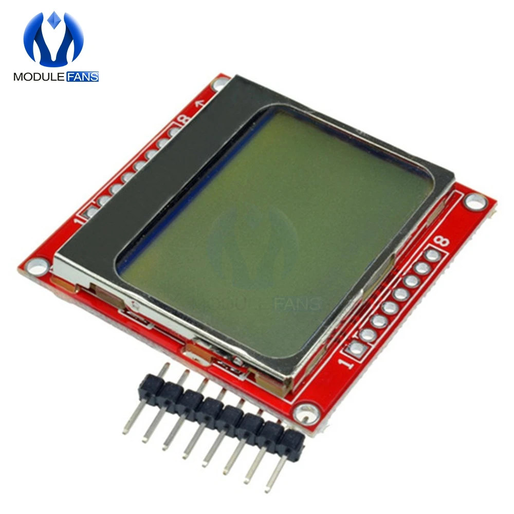 10 шт. 3 В точечная матрица ЖК модуль монитор белая подсветка адаптер PCB 84*48 84x48 5110