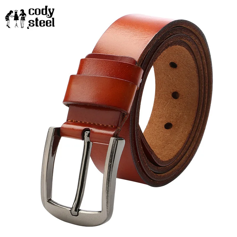 Cody Steel High Quality Belts Leather Belt Men Cow Split Leather Retro Men Belts Pin Buckle All ...