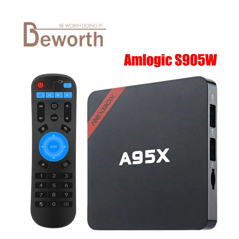 

Amlogic S905W TV Box NEXBOX A95X - B7N Quad Core 64Bit 1GB 8GB Android 7.1 4K H.265 2.4GHz WiFi Smart Media Player Set-top Boxes