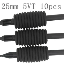 YILONG 10 шт. 5VT одноразовая Нескользящая силиконовая трубка рукоятки машинки для татуировок круглый наконечник Высокое качество 25 мм