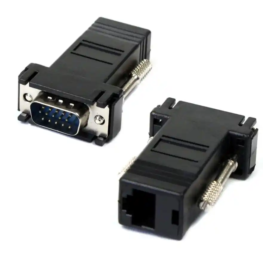 2019 Универсальный разветвитель VGA штекер к локальной сети Cat5 Cat5e RJ45 Ethernet Женский