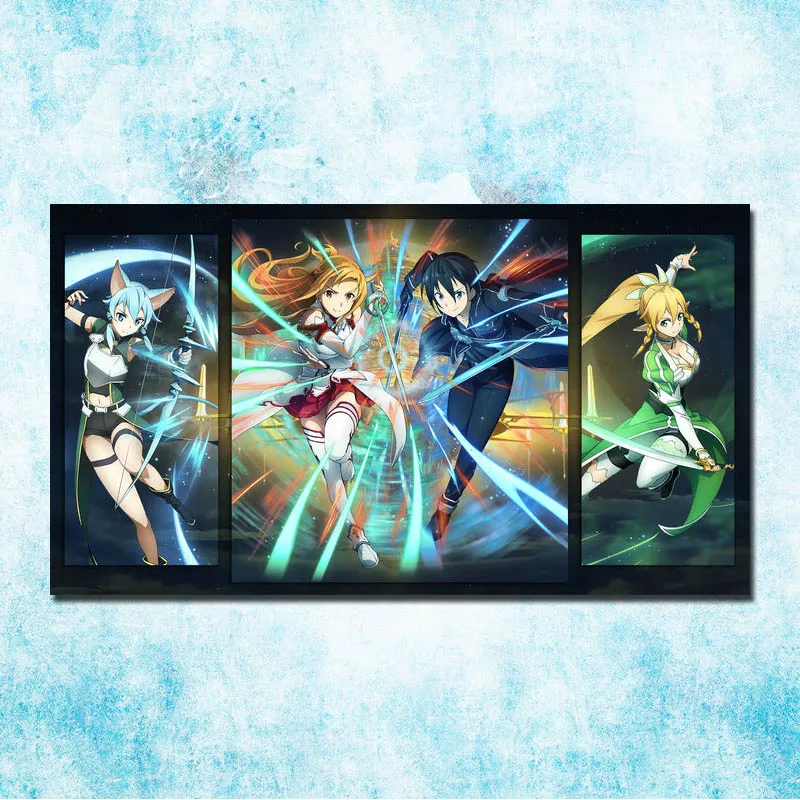 Sword art Online Hot Anime Art Silk Poster Canvas Print 13x24 24x43 inch-001 Sword art Online Hot Anime Art Silk Poster Canvas Print 13x24 24x43 inch-001