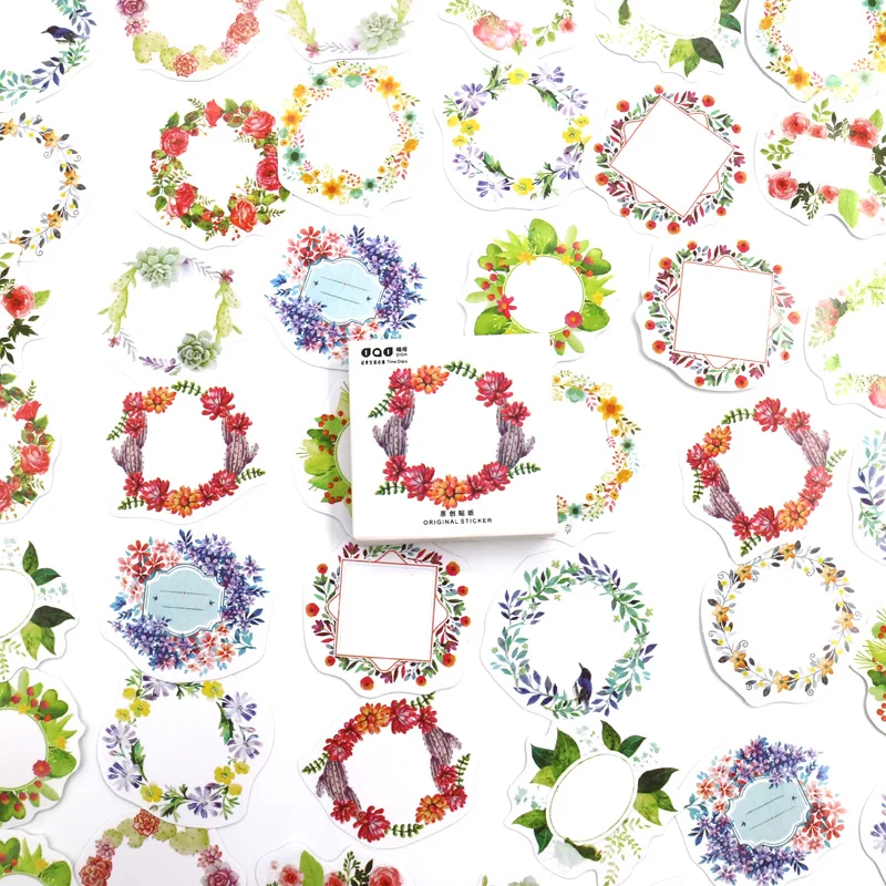 

45 Pcs/lot Mini Wreath Paper Sticker Decoration DIY Ablum Diary Scrapbooking Label Sticker Kawaii Stationery