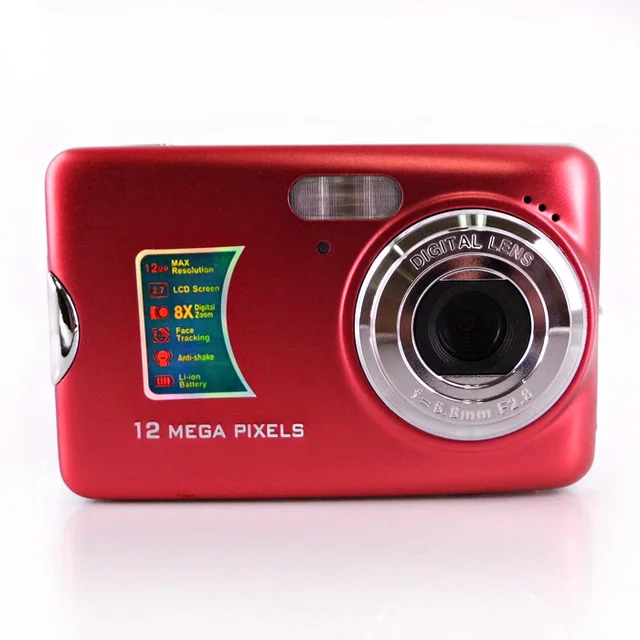 Freeshipping Telescopic Digital camera with 8x digital zoom 2.7" TFT