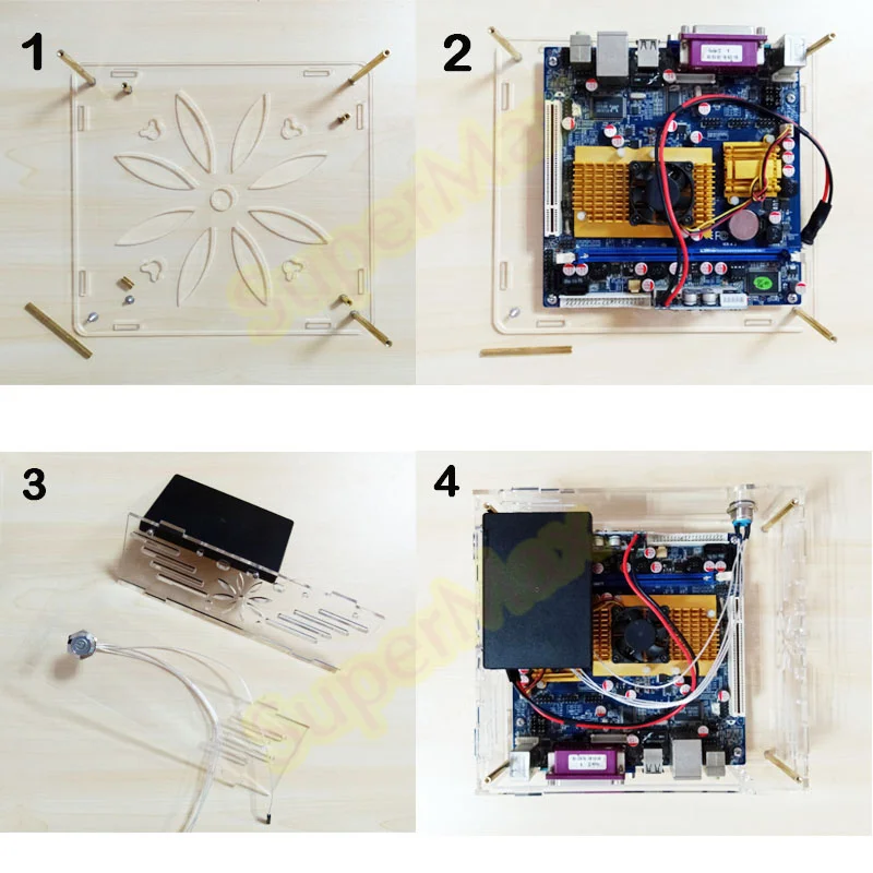 ITX прозрачный мини-шасси настольный компьютер простой чехол шасси для HTPC промышленный блок управления чехол акриловый легко установить
