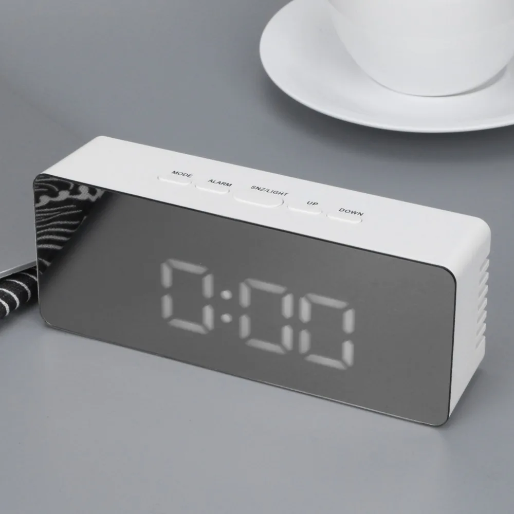 LED-Mirror-Clock-Temperature-Snooze-Large-Display-Home-Decor