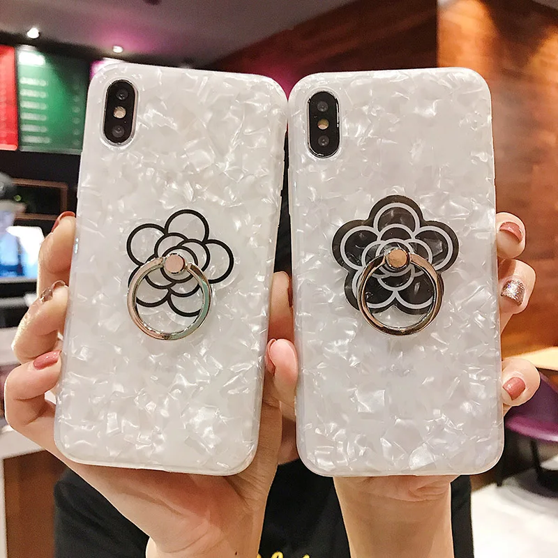 Чехол для телефона чехол iPhone 7 8 6 6S Plus X XR XS MAX цветочный задняя крышка Мягкие