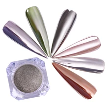 Mirror Nail Glitter Pigment Powder Silver Gold Shimmer Glass Powder Dust Nail Art Chrome Pigment UV Gel Polish Decorations