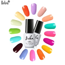 Belen Macaron чистый цвет УФ Гель-лак 7 мл Лак салон Гель-лак для ногтей Полупостоянный UV светодио дный Лампа лак База Топ