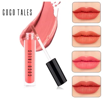 

GOGO TALES lip makeup velvet matte lip gloss waterproof long lasting 8 colors batom nude liquid lipstick pink lip tint BN048