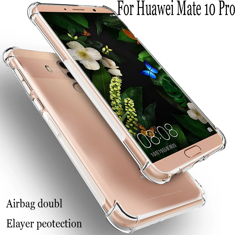 Для HUAWEI mate 10 Pro Air Cushion чехол прозрачный Кристальный Мягкий Силиконовый ТПУ противоударный полный защитный чехол для телефона mate 10Pro чехлы