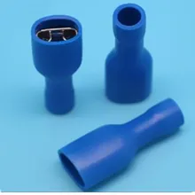 100 шт. синий изолированный Электрический провод кабель FDFD2-250 ПВХ изолированный оболочка 6,3 мм пружинный холодный прессинентный блок