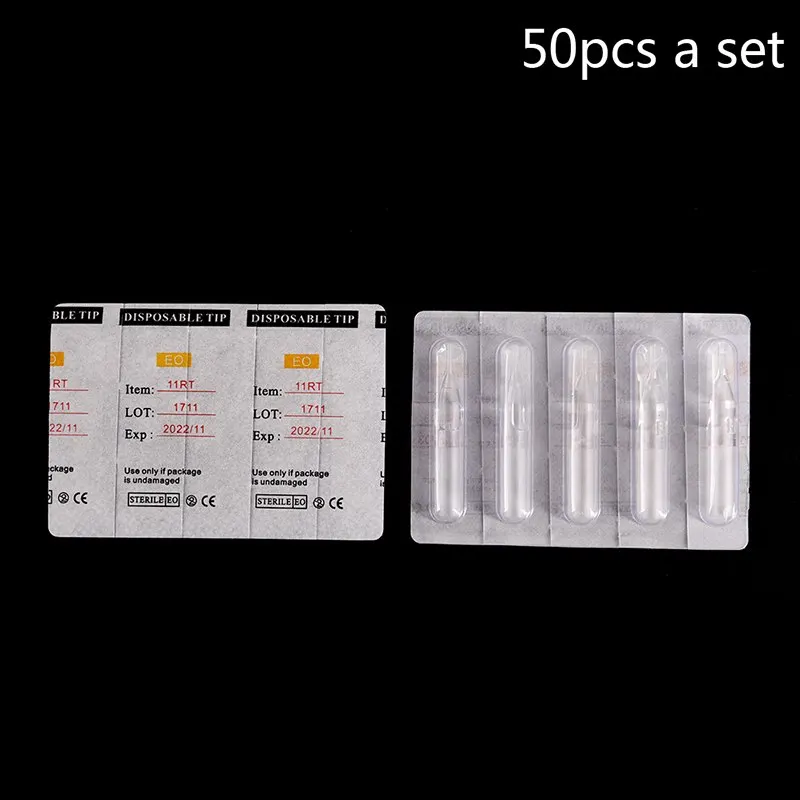 

50pcs 5RT/7RT/9RT/11RT Tattoo Mixed Tips Sterile Assorted Plastic Disposable Tattoo Tips