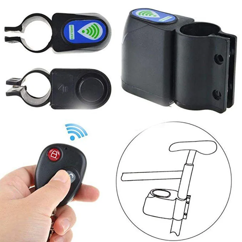 

Smart Wireless Remote Control Bike Bicycle Alarm Siren Shock Vibration Sensor Cycling Lock Anti-Theft Guard Burglar Alarm