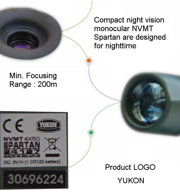 Yukon 24127 инфракрасный прицел ночного видения NVMT Spartan 4X50 NV Монокуляр для охоты прибор ночного видения 4 увеличения