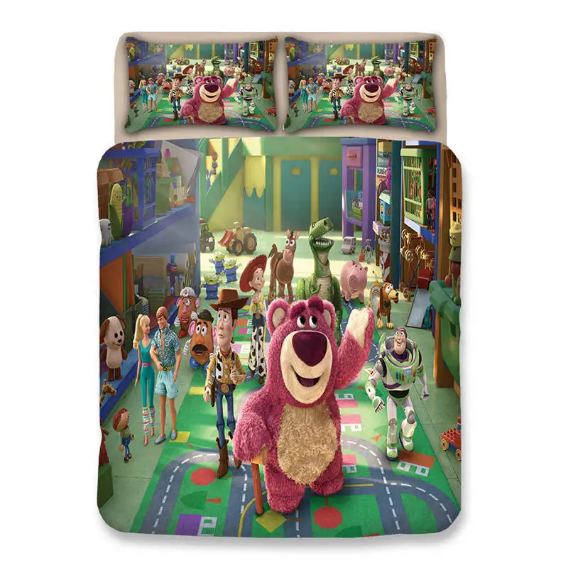 Комплект постельного белья Woody Buzz Lightyear Toy Story, полный размер, пододеяльник, набор для детей, домашний декор, Твин, Квин размер, постельное белье king - Цвет: Toy Story Bedding 3