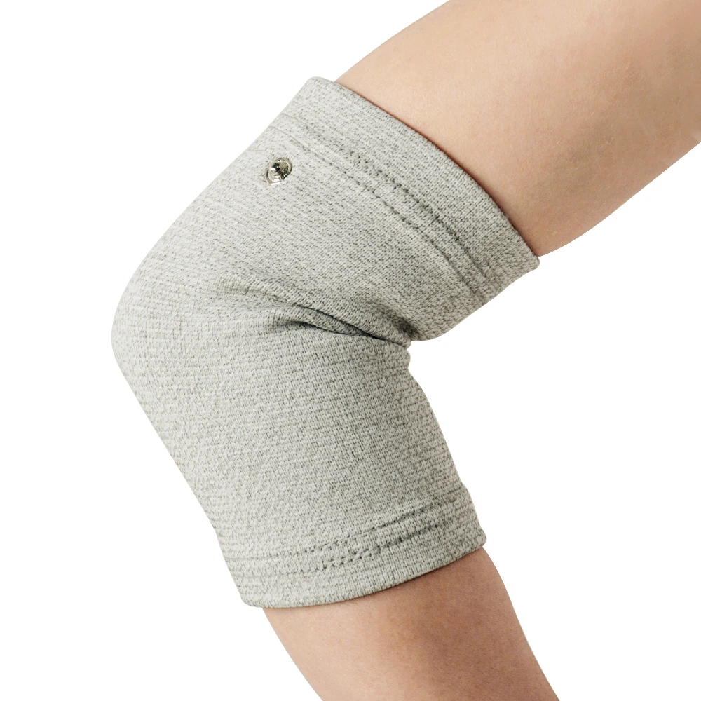 Conductive Slivery Fiber Electrode Massage Socks & Elbow pads & 4pcs Adapter Lead Wires Use For TENS/EMS Unit 6