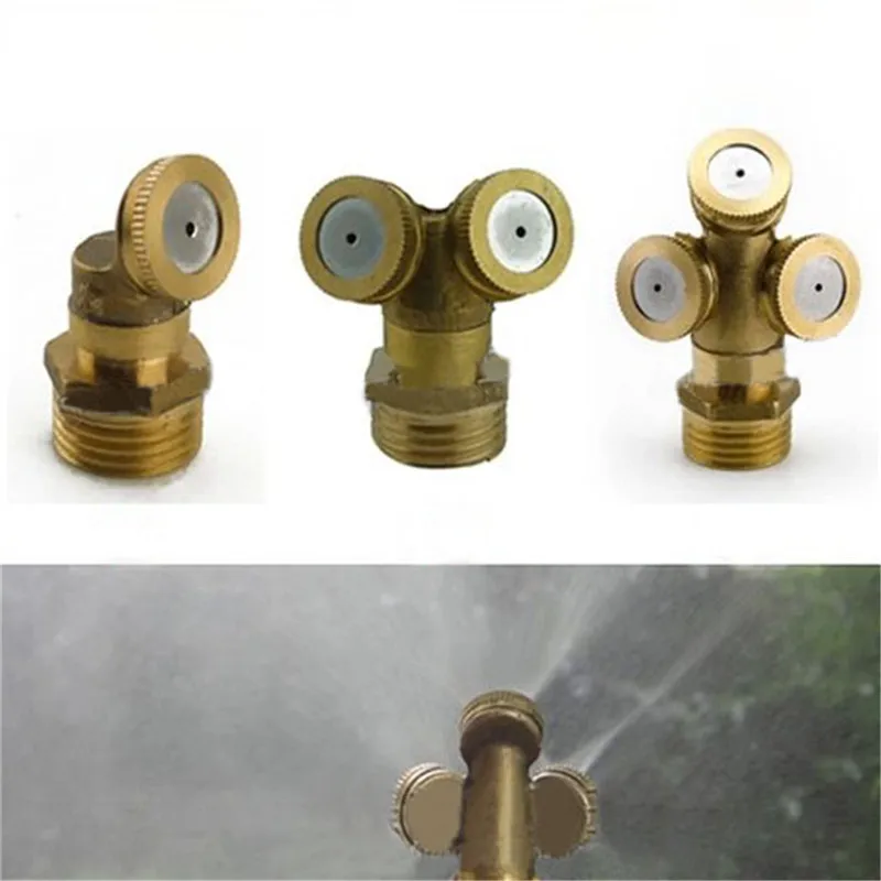 1pc Brass Water Misting Sprinkler Nozzles Thread Connector Irrigation