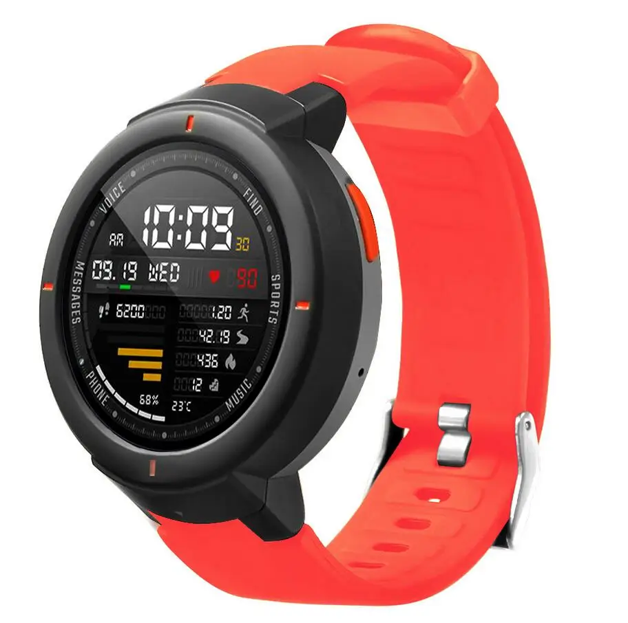 50 шт. для Huami Amazfit Verge ремешок силиконовый Смарт-часы ремешок для xiaomi huami amazfit 3 Verge браслет мягкие полосы Прямая