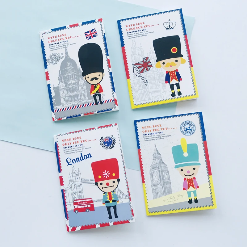 

2pcs/lot Cartoon London Soldiers Notebook Recite Words Learn Foreign Language Planner Student School Office Supply