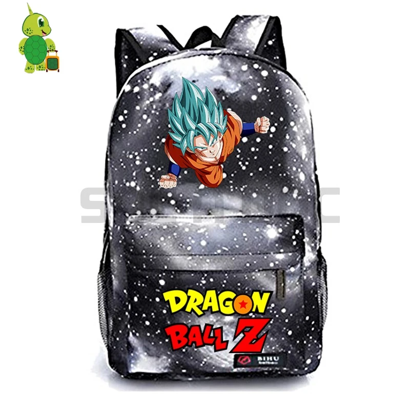 Mochila Dragon Ball Z рюкзак Goku Super Saiyan для мальчиков и девочек рюкзак для подростков школьные сумки галактика Звездная ночь дорожная сумка