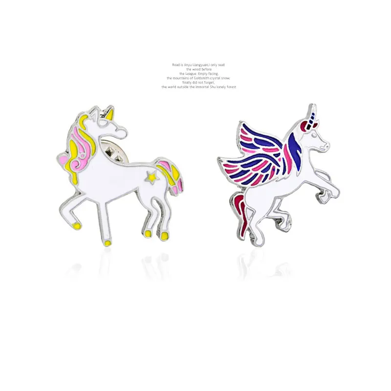2 шт./компл. Fantasy Pegasus брошь сказка булавки ребенок милый металлический значок для
