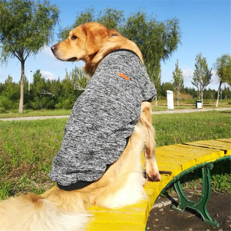 Большой одежды собаки большая собака Костюмы зимние самоедская золотистый ретривер Хаски Big Pet пальто свитер с капюшоном наряд собака одежды