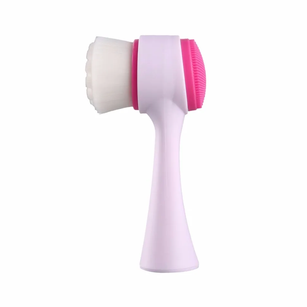 

Face Cleaner 2 in 1 Unisex Non-electric Message Facial Cleansing Brush Bump Design Home Beauty Instrument Blackheads Removal