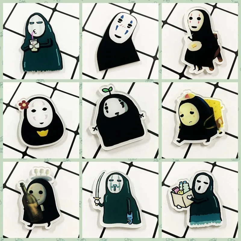 

1PCS Japan Anime Cartoon Spirited Away Brooch No Face Man series Badge Brosche Insigne Abzeichen Clothes Girl Children's Gifts
