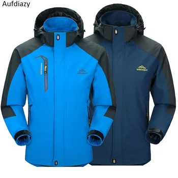 

Aufdiazy Men's Spring Autumn Hiking Jackets Male Outdoor Climbing Camping Trekking Softshell Coat For Waterproof Windproof JM011