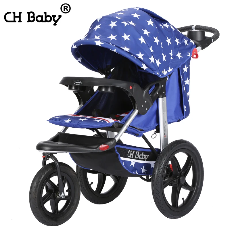 CH baby 16 inch air filled rubber wheel baby stroller, high quality