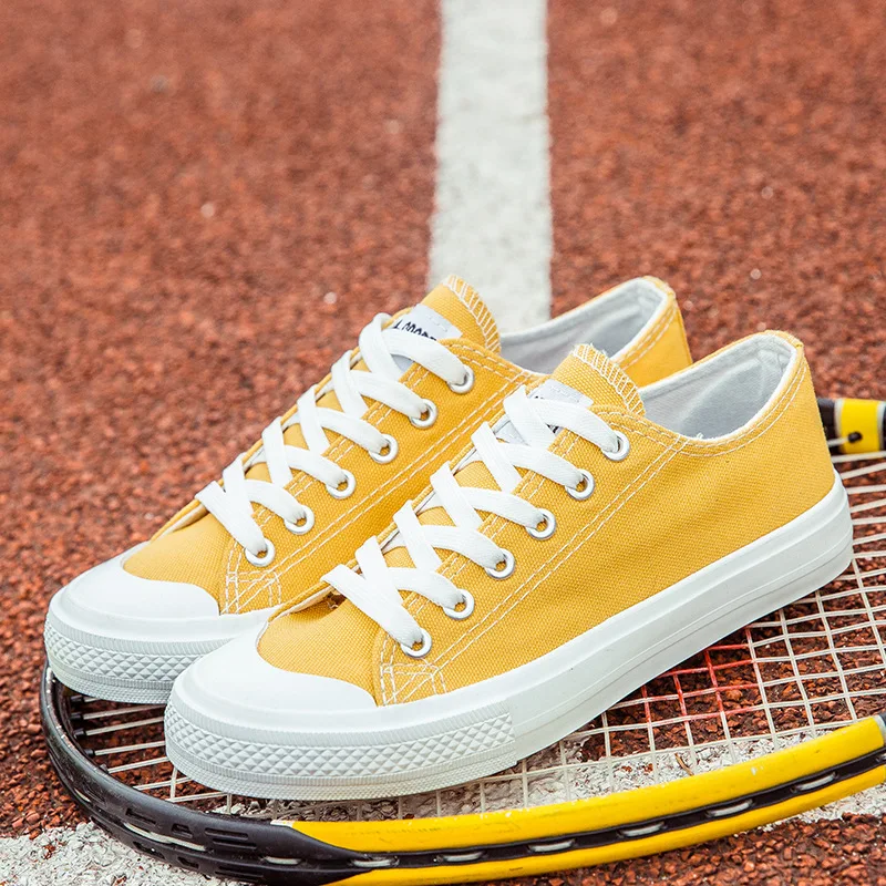 Zapatos Mode Haute Noir jaune Noir Lacets Qualité Homme À Chaussures Nouvelle Hommes Blanc Printemps Plates Été Toile Vulcaniser De blanc gris vert mNnvO80w