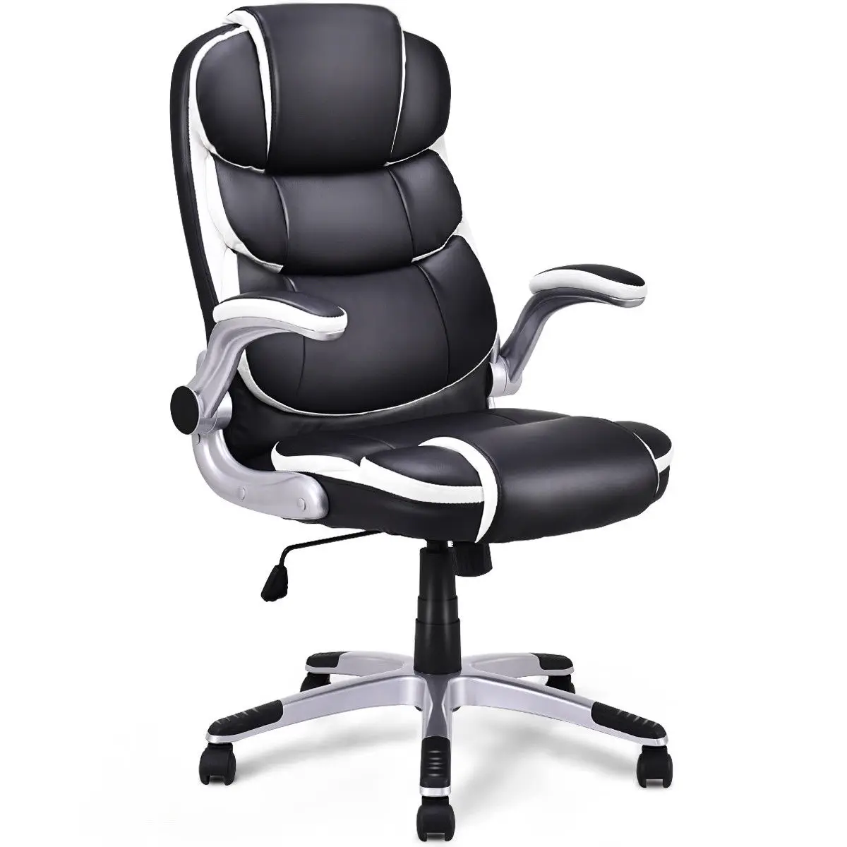 

PU Leather High Back Executive Office Chair Modern Swivel Desk Task Computer Gaming Chairs Ergonomic Furniture HW56602