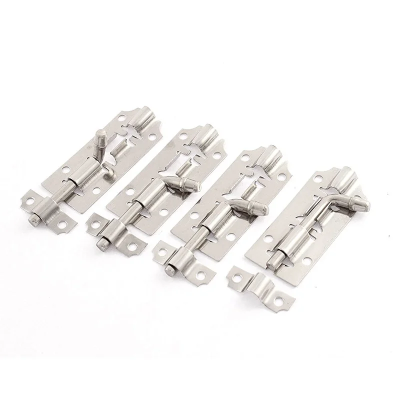 

3 Inch Long Stainless Steel Door Latch Slide Lock Barrel Bolt 4 Pcs