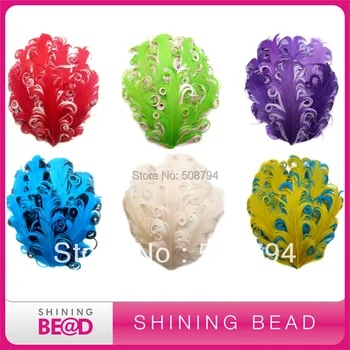 

Free shipping 120pcs!!! 2014 Hot sale colorful nagorie feather pads