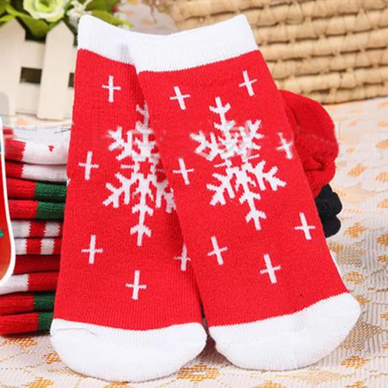 NIBESSER/Детские разноцветные рождественские носки подарок на Новый год осенне