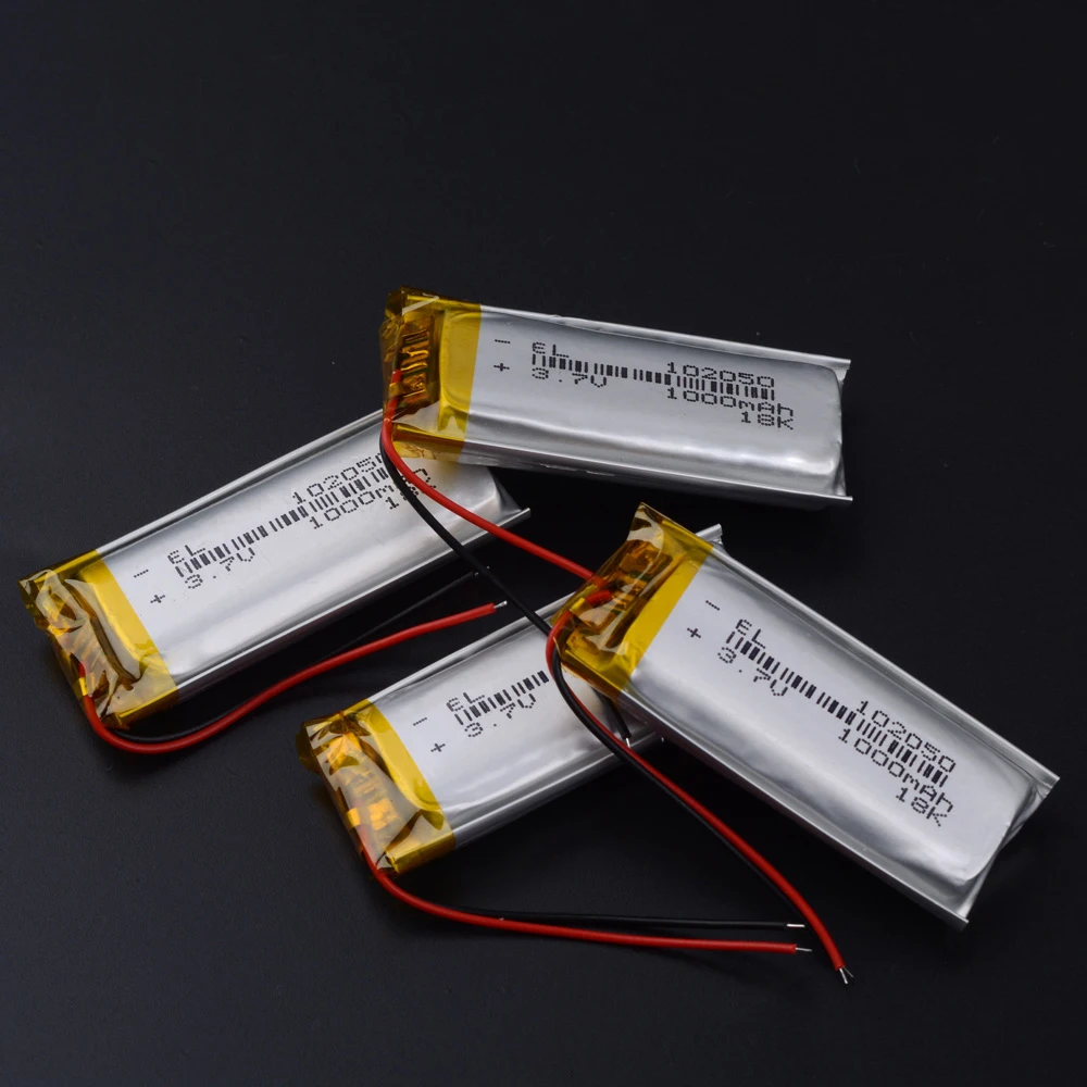 リチウムイオンポリマー電池,1000mah,3.7 v,102050,mp3,mp4,mp5,gps 
