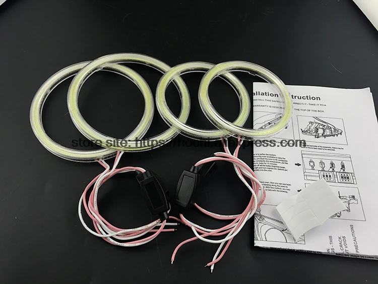 Для audi A4 B6 2000-2006 COB Светодиодный дневной светильник Белый Halo Cob Led Ангельские Глазки кольцо без ошибок ультра яркий