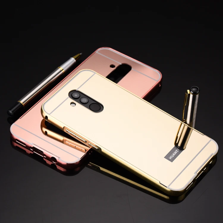 

Luxury Gold Plating Aluminum Metal Mirror Case For Huawei Mate 20 Lite Phone Case Back For huawei mate 20LITE case