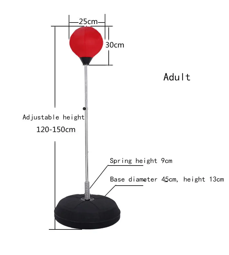 Регулируемый Фитнес боксерский Пробивной мяч расслабленной боксерской Пробивной мешок скорость мешок набор для взрослых и детей +