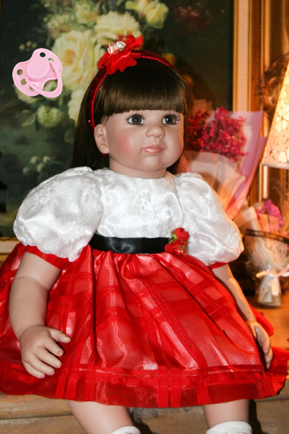 60cm Silicone Reborn Baby Doll Toy 24'' Vinyl Princess Toddler Babies Alive Bebe Doll High-end Birthday Gift Girl Play House Toy 60cm Silicone Reborn Baby Doll Toy 24'' Vinyl Princess Toddler Babies Alive Bebe Doll High-end Birthday Gift Girl Play House Toy