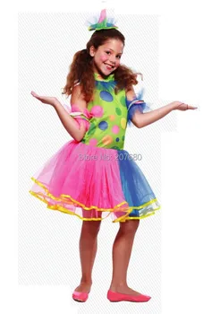 

Girl clown dress Joker Wear Stage Performance clothes for girl Kids Cosplay costume