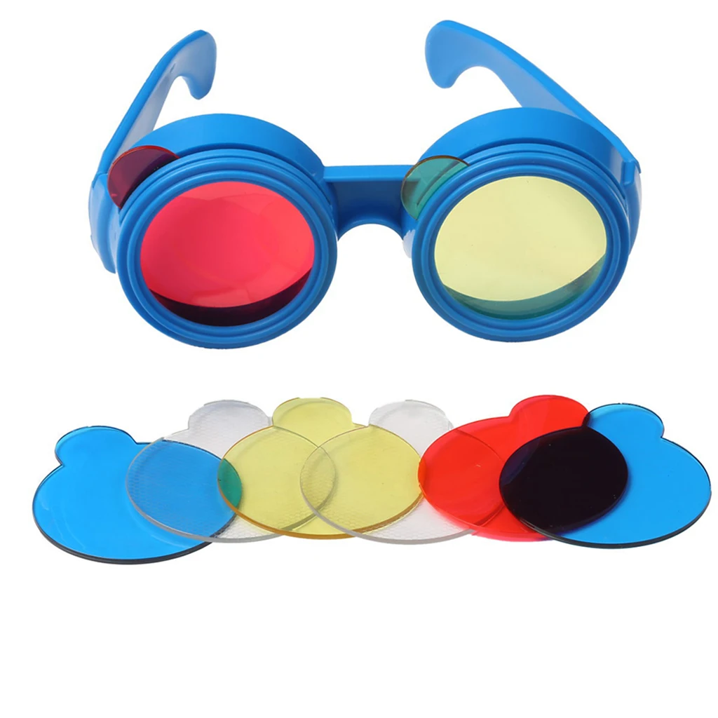 Student Kid Trichromatic Glasses Toy - Exploring Three Primary Colors Optical Physics Science Experiment Education Teaching Aids