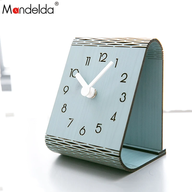 ROHS Durable Modern Creative Wall Clock Retro Rustic Customized Home Decor Bed Room 3D Bracket Clock with Quartz Movement