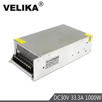 

Universal DC Power Supply 30V 33.3A 1000W Driver Transformer 220V 110V AC to DC30V Output SMPS for 3D Print CNC CCTV Stepper