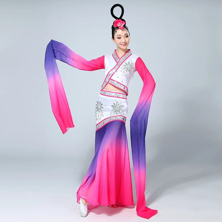 Новый Традиционный китайский народный танец костюм Императорского для выступления одежда древних костюм феи Классическая Народная