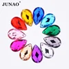 JUNAO 1000pcs 8*13mm Sew On Colorful Drops Rhinestone Applique Flatback Acrylic Strass Diamond Sewing Crystal Stone DIY Crafts ► Photo 1/6