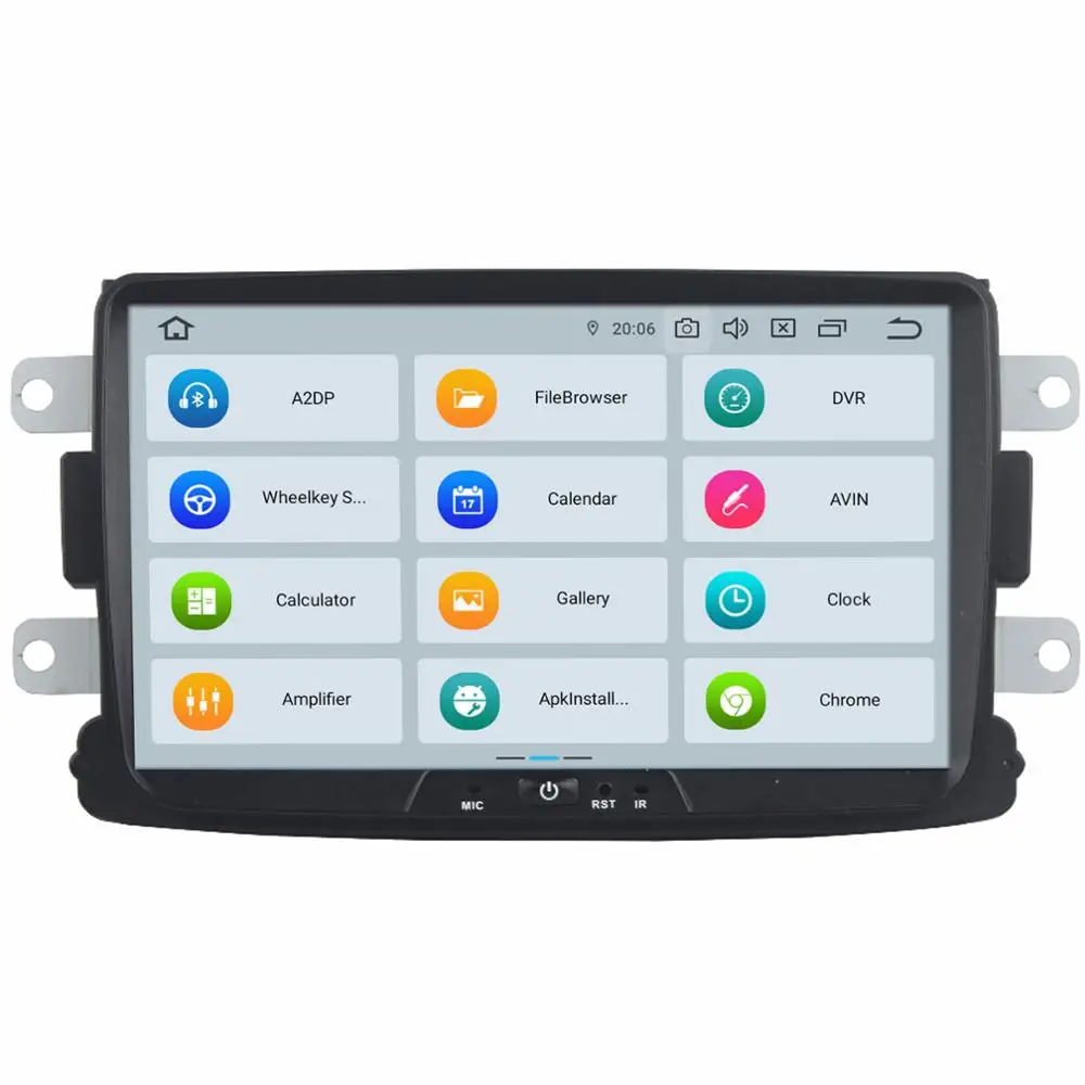 Sale COIKA 8" Android 9.0 System PX6 Car GPS Receiver Radio For Renault Duster Sandero Logan Lada Dacia 4G+64G RAM BT Multimedia 1