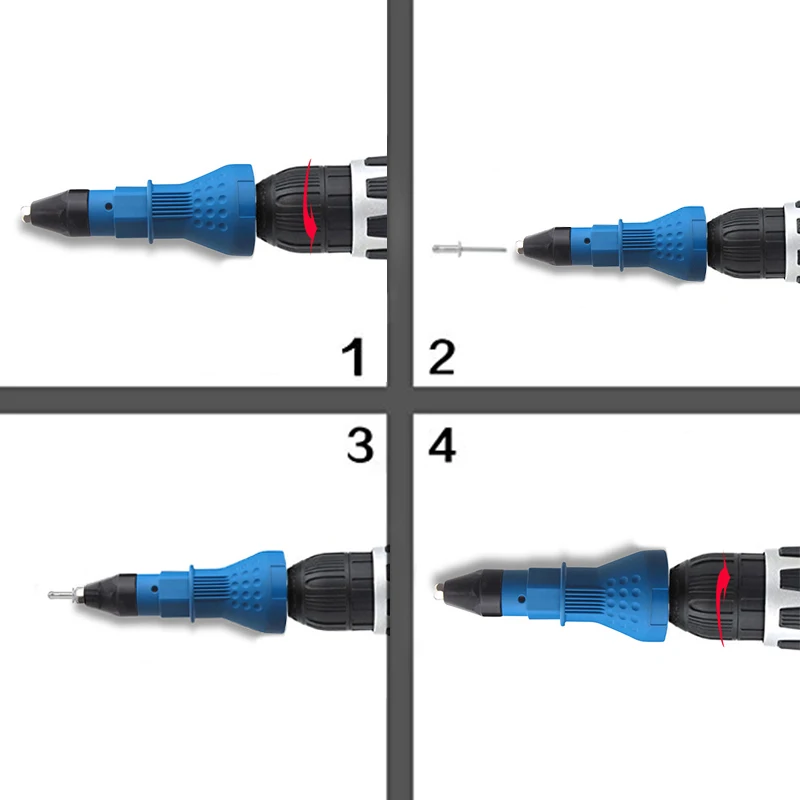 Электрический заклепки пистолет заклепочный инструмент беспроводные клепки адаптер для сверла вставить гайка инструмент клепки Дрель