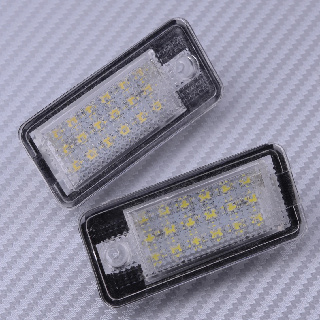 CITALL 2pcs 12 30V 18 LED License Number Plate Light Fit for Audi Q7 A3